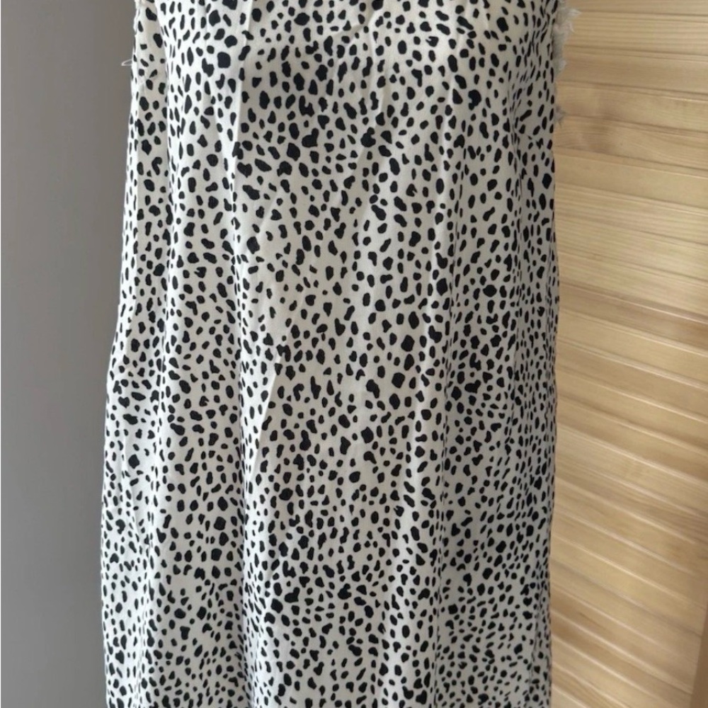 Umgee Sleeveless Raw Hem Animal Print A-line Sundress Small